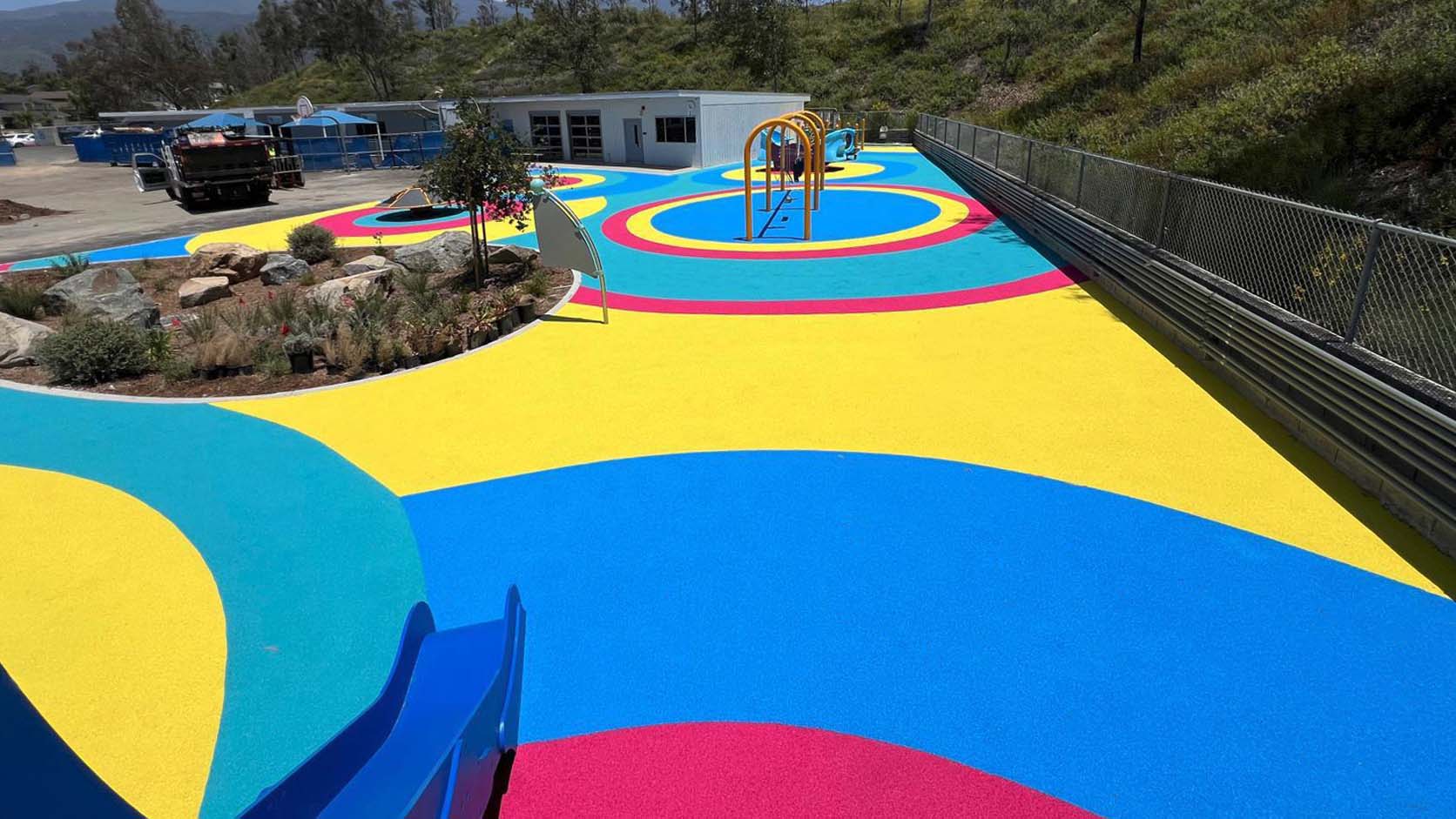 Rubber flooring surface
