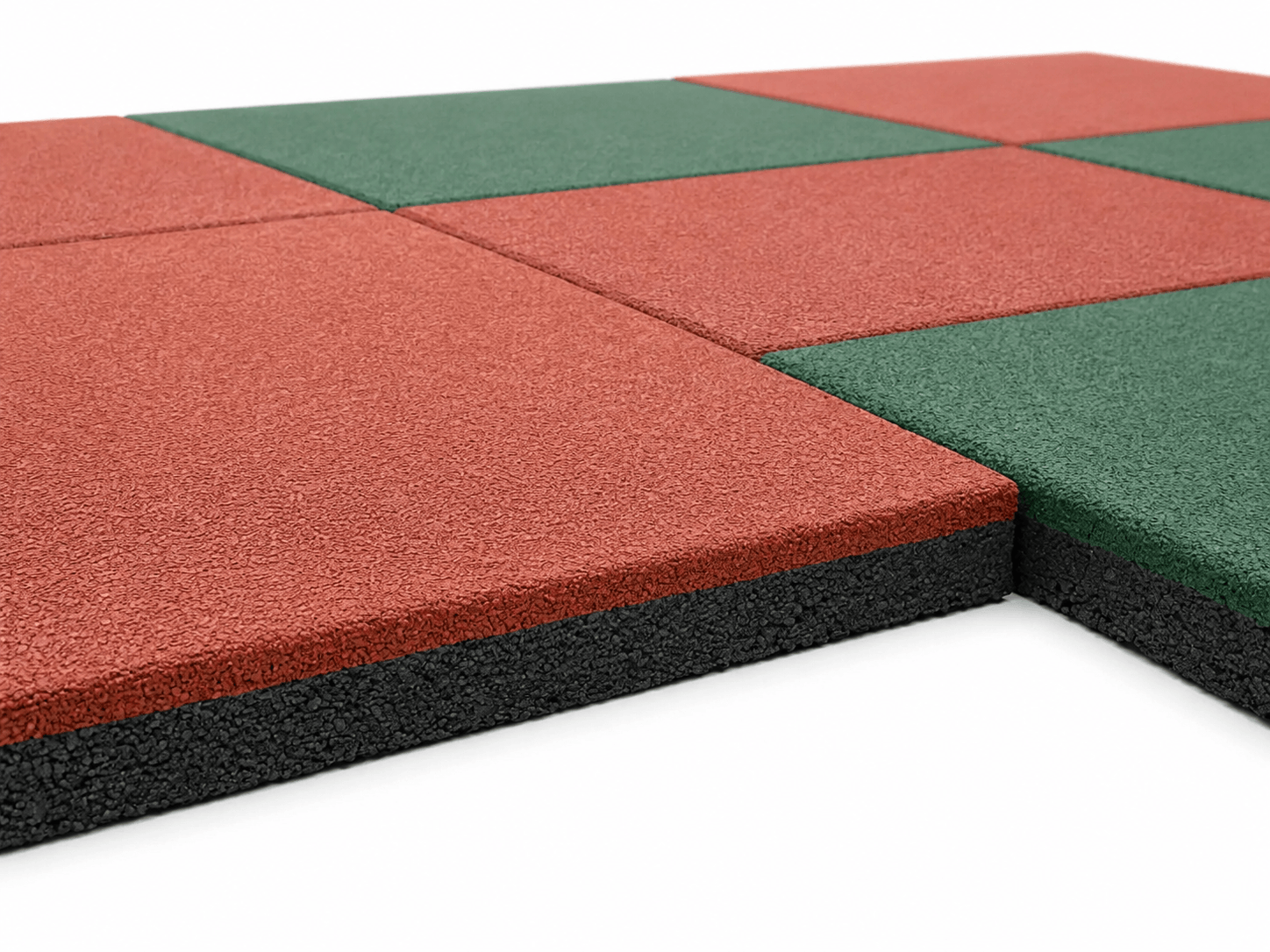 Schematic diagram of the rubber tile system