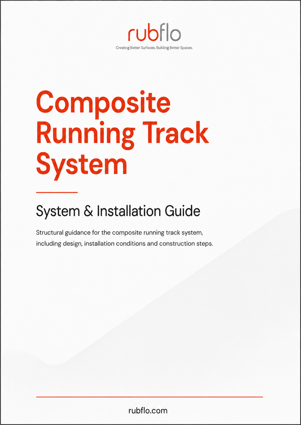 Composite Running Track System installation guide
