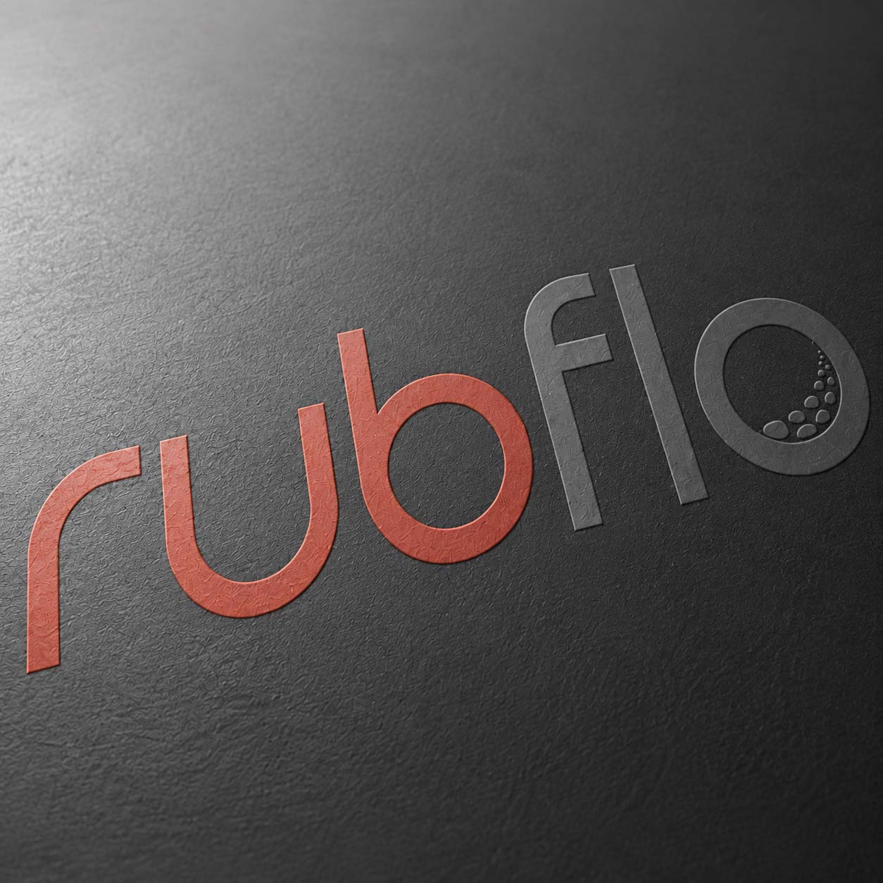 Rubflo custom logo and printed rubber mat