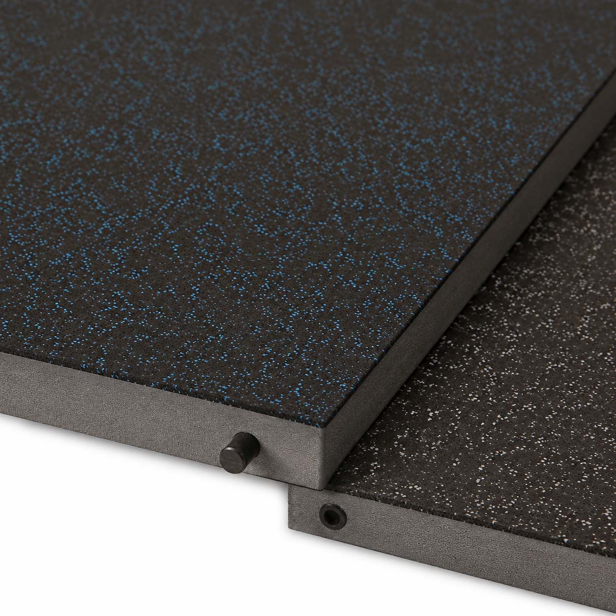 Rubflo dowel-connected rubber tile option