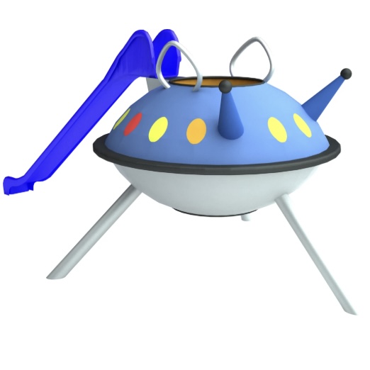 Fantasy and space themed 3D playground design