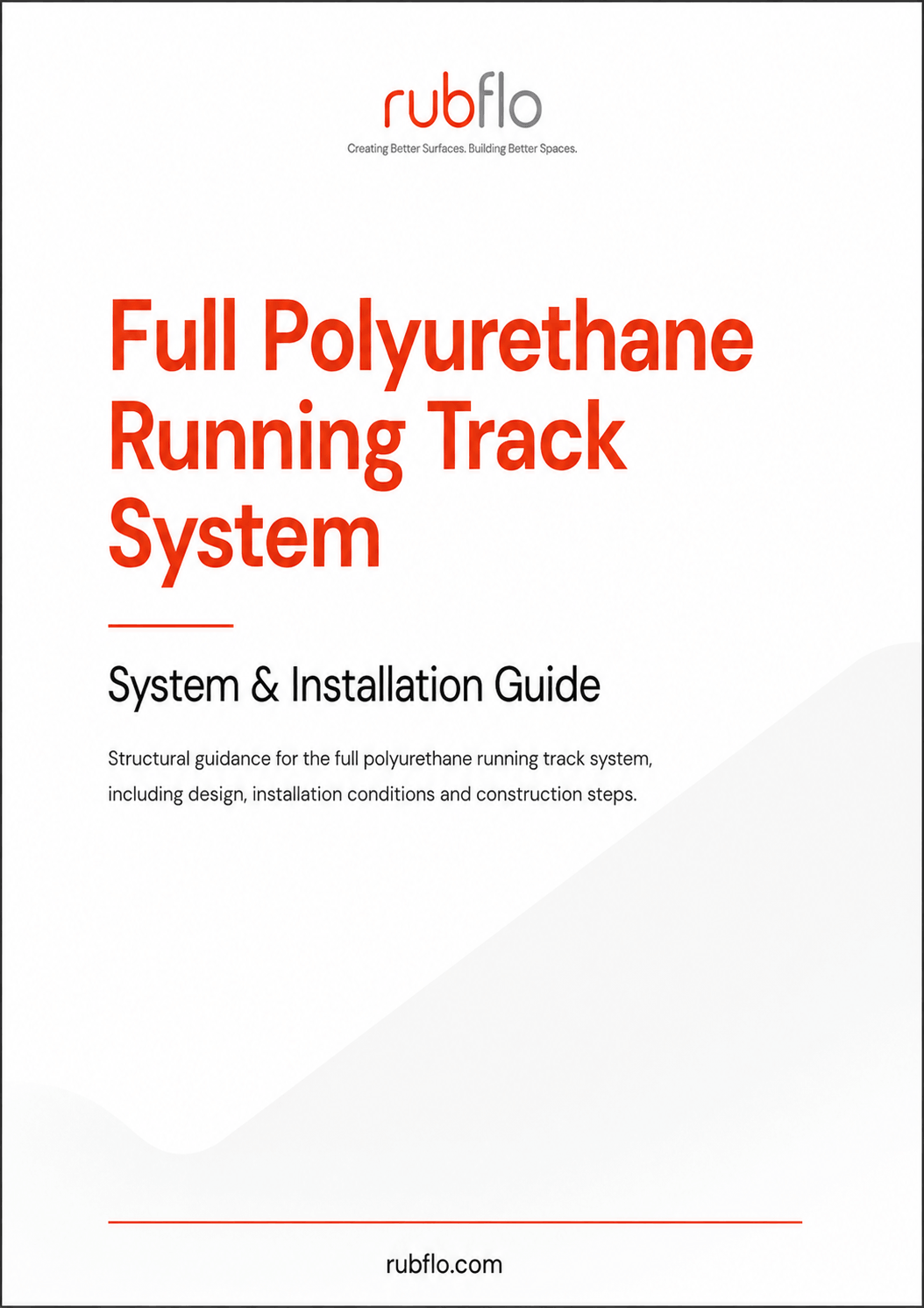 Full Polyurethane Running Track System installation guide