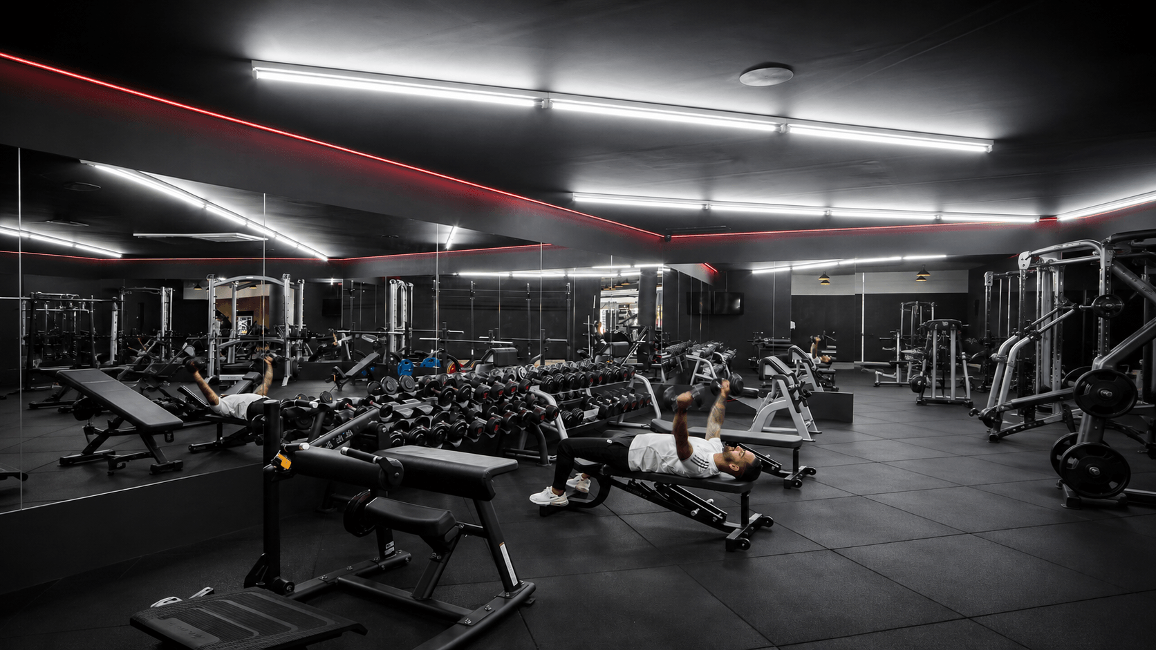 Rubber gym flooring mats for impact absorption and equipment protection