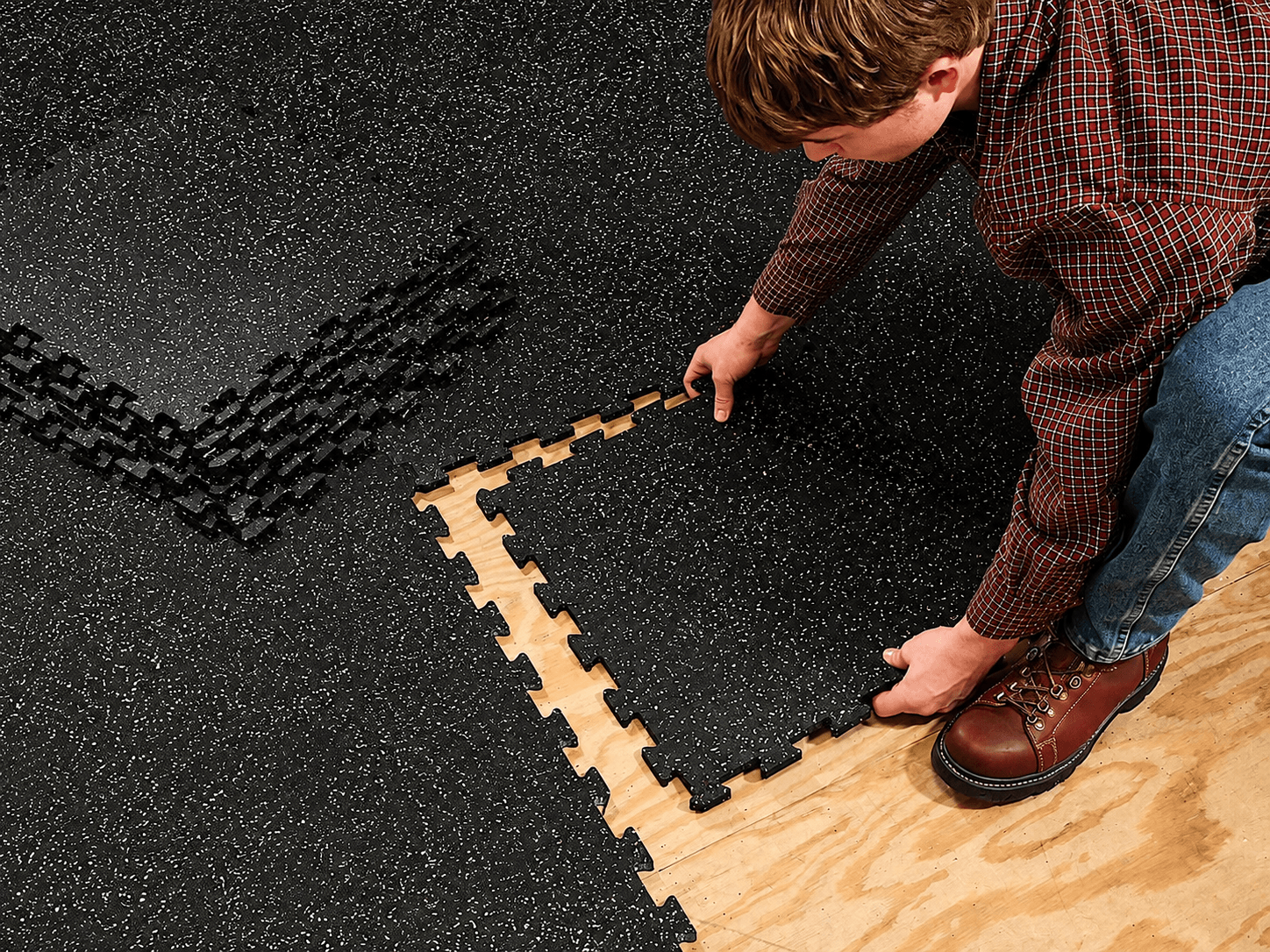 Rubflo gym flooring installation planning