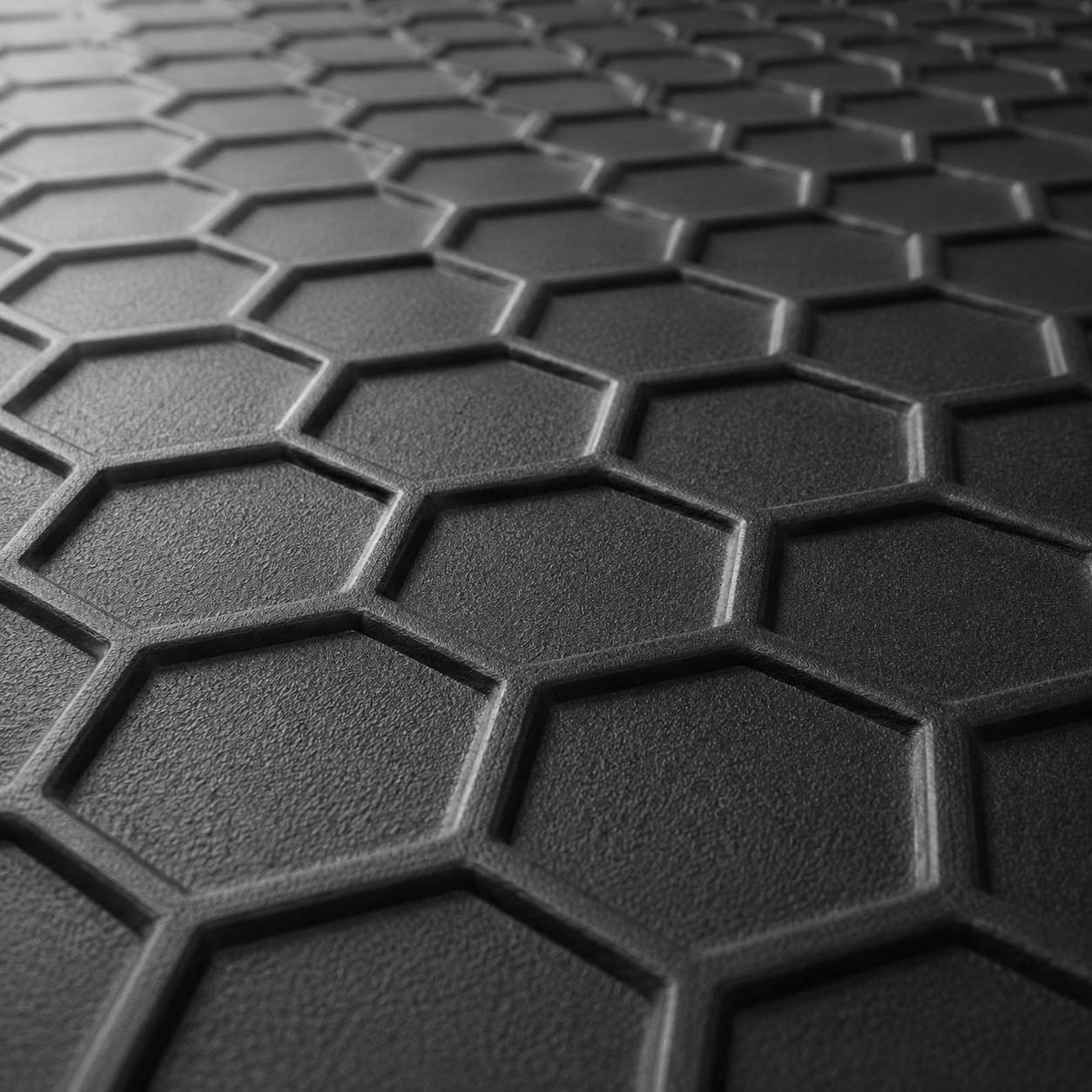 Rubflo hexagon honeycomb pattern rubber mat