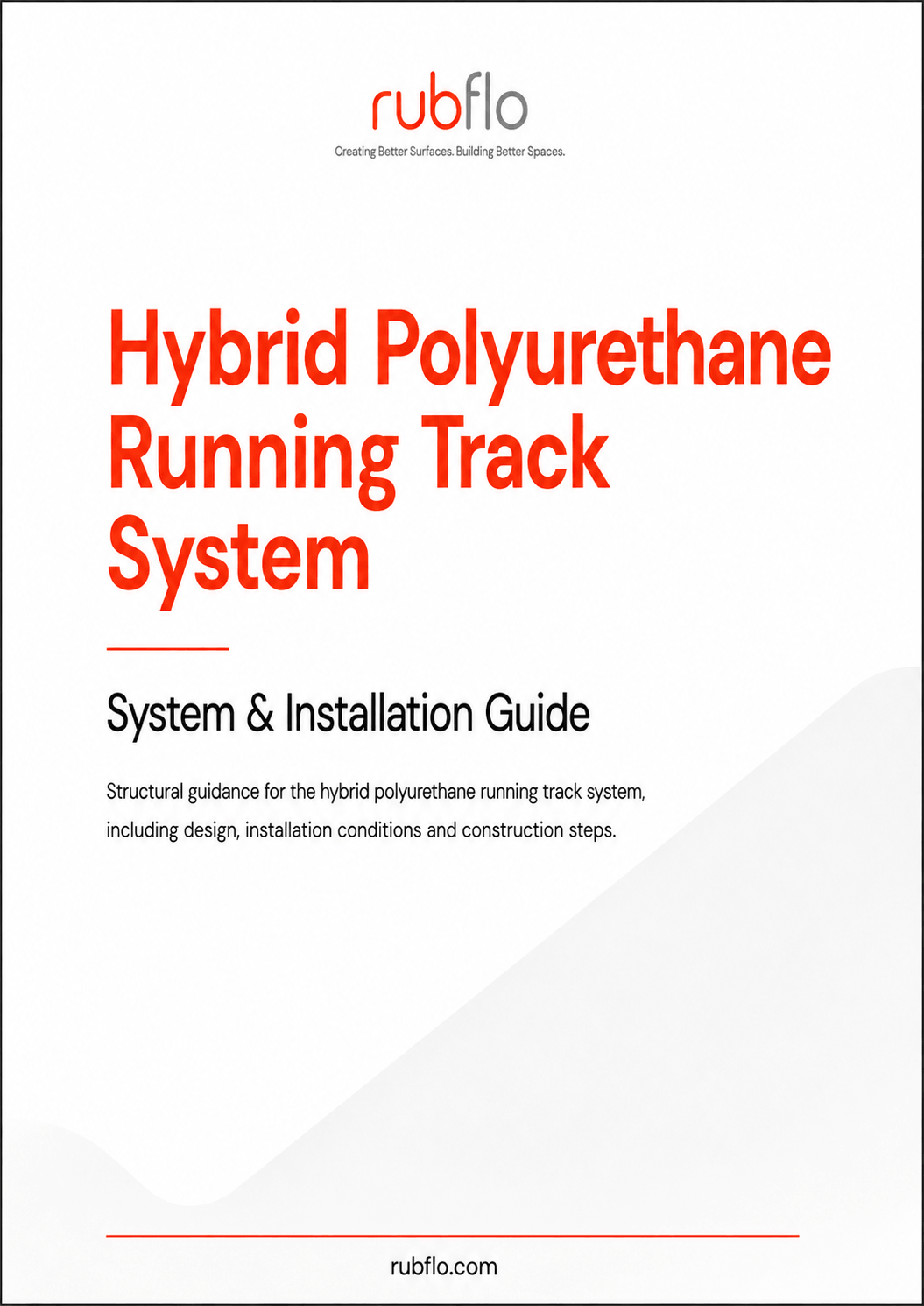 Hybrid Polyurethane Running Track System installation guide