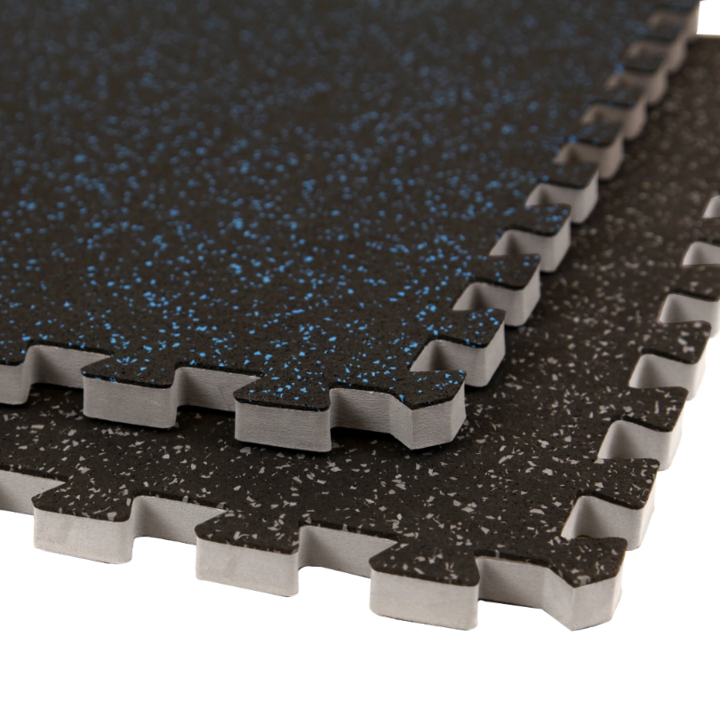 Rubflo interlocking edge rubber tile option