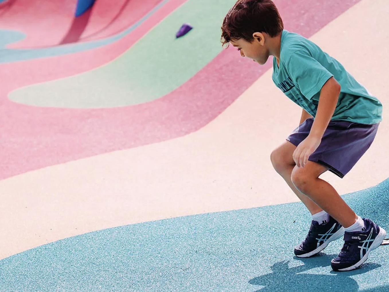 EPDM playground flooring with color zoning