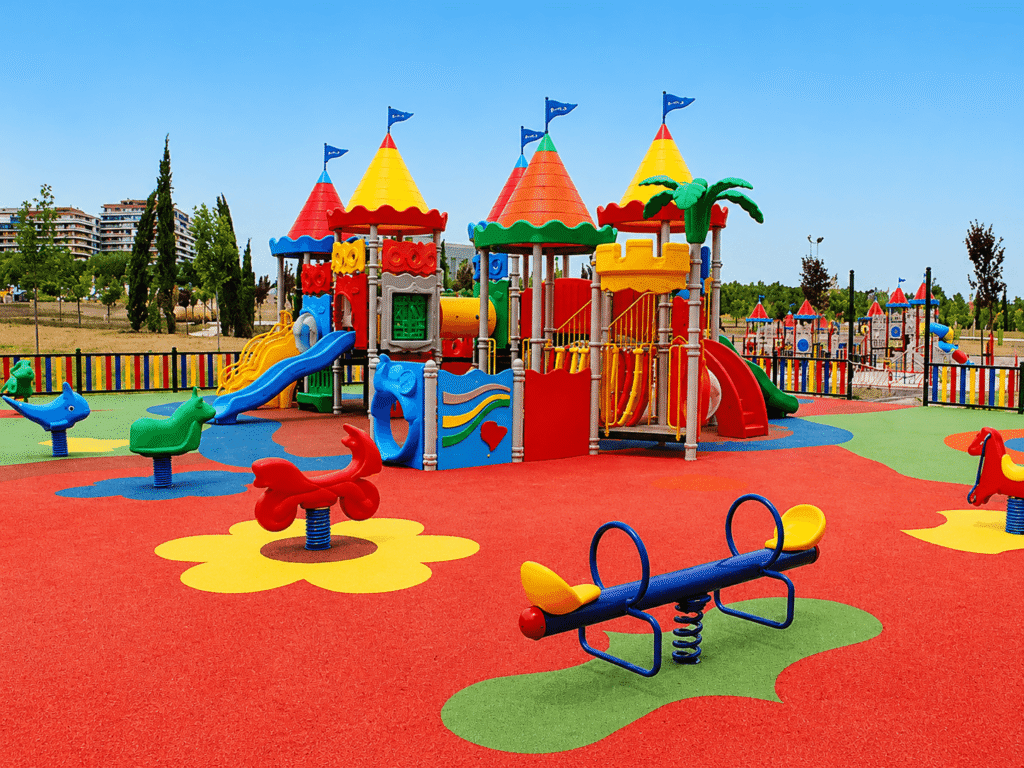 Playground Flooring Project-Red