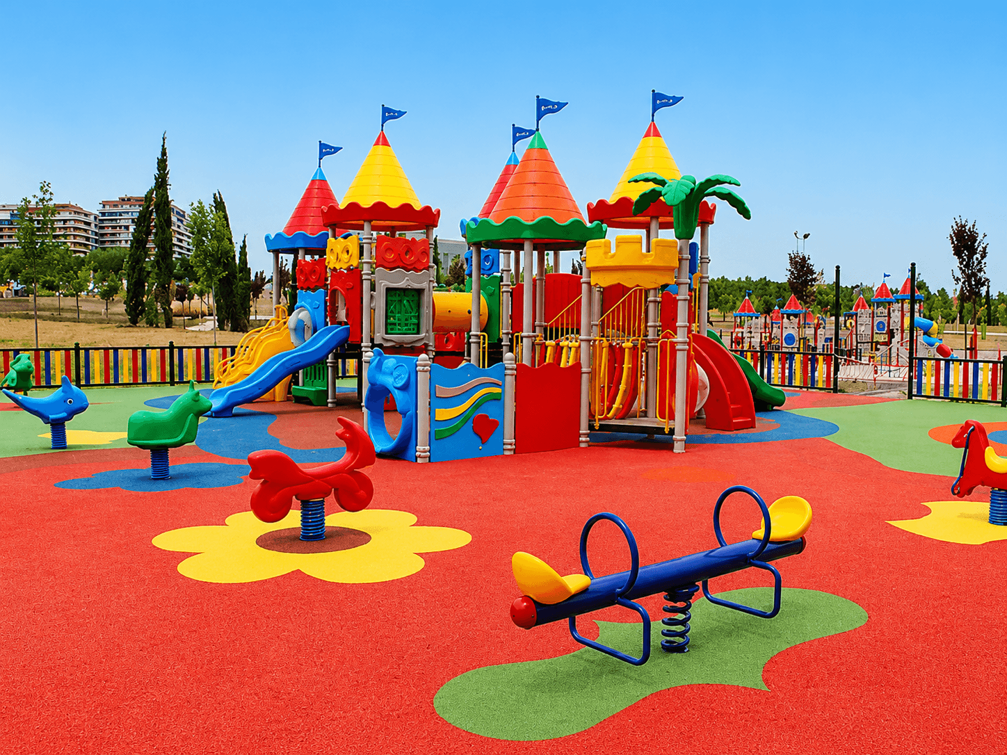 Playground Flooring Project-Red