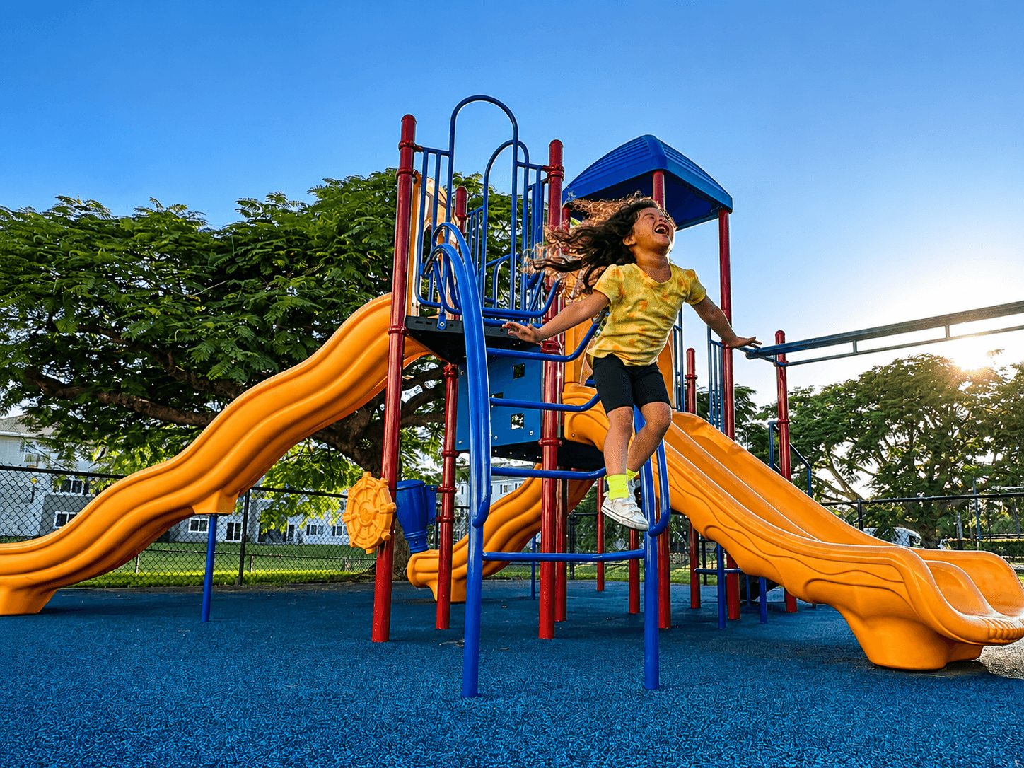 Playground surface thickness and fall height system planning