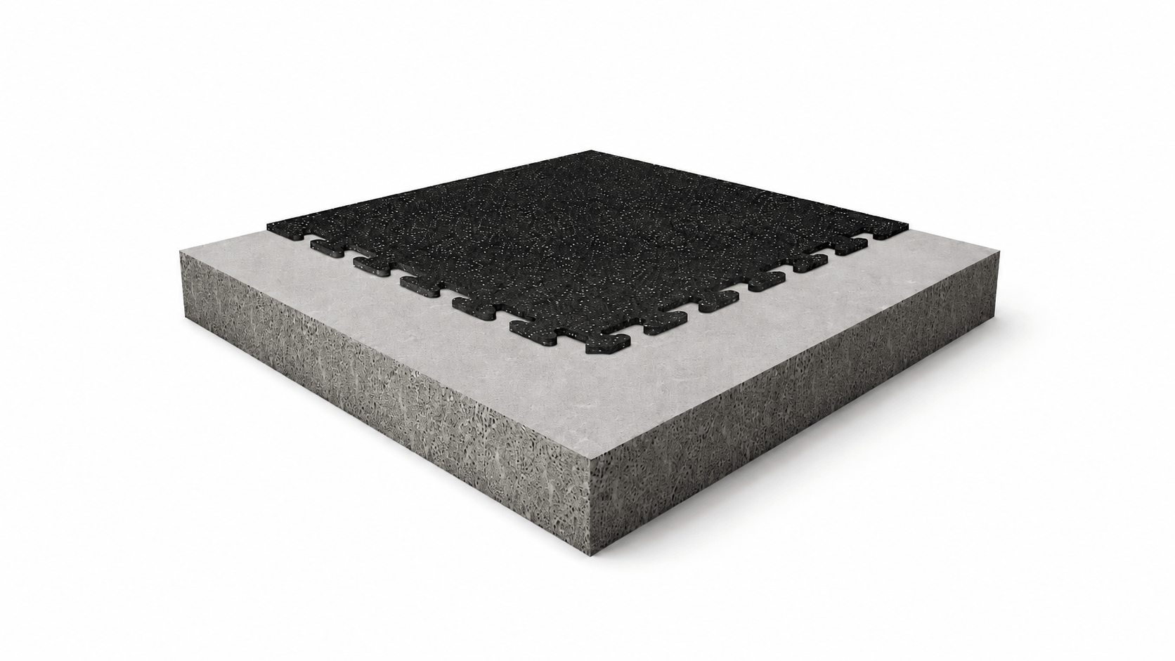 Rubber Tile and Mat System Structure