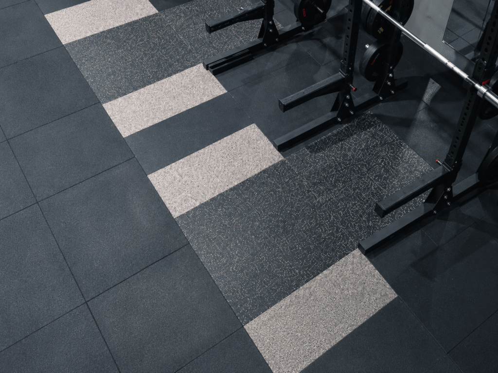 Rubber flooring zone installation gym