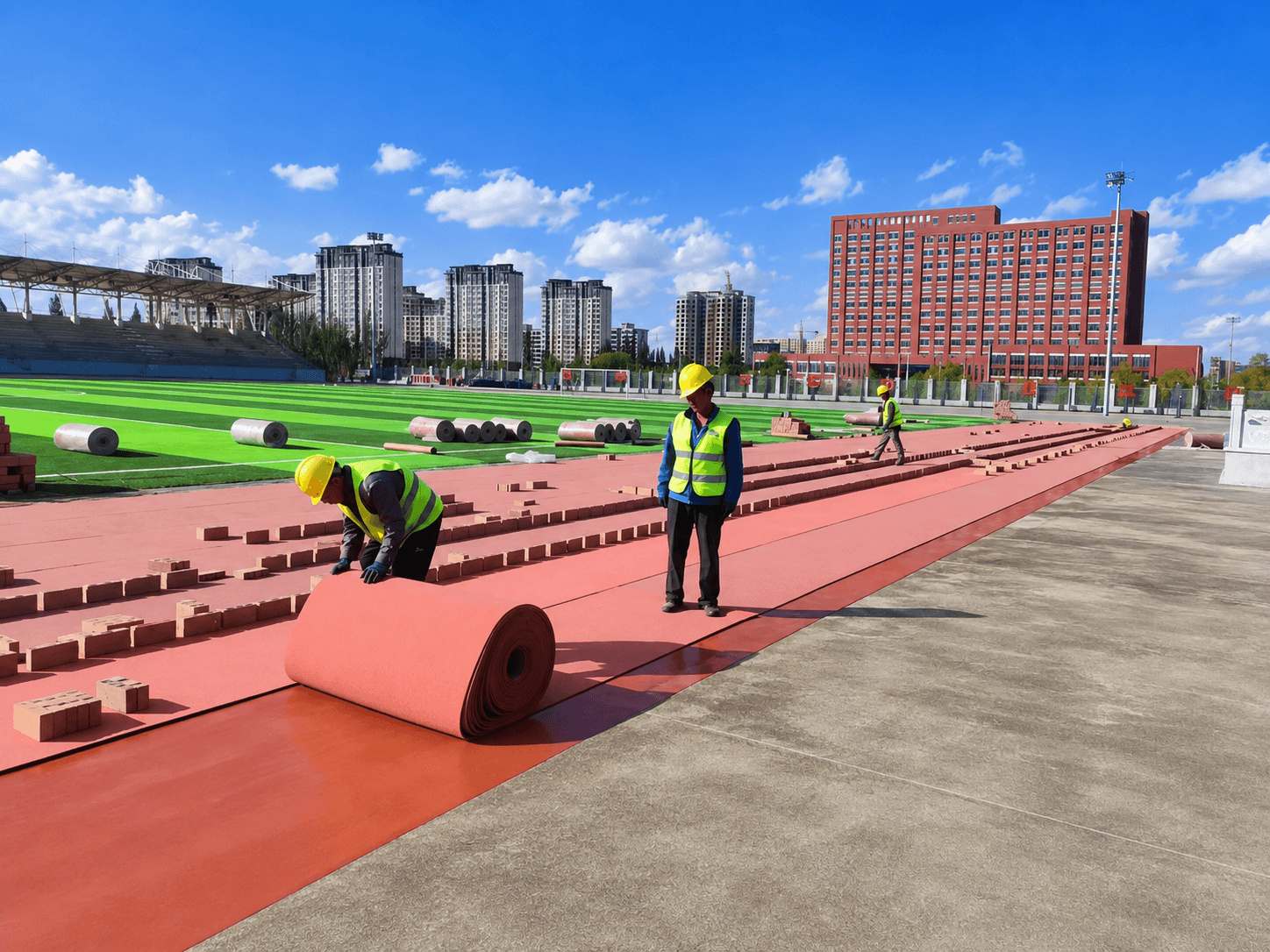 Languang Education Group prefabricated running track project in Shaanxi