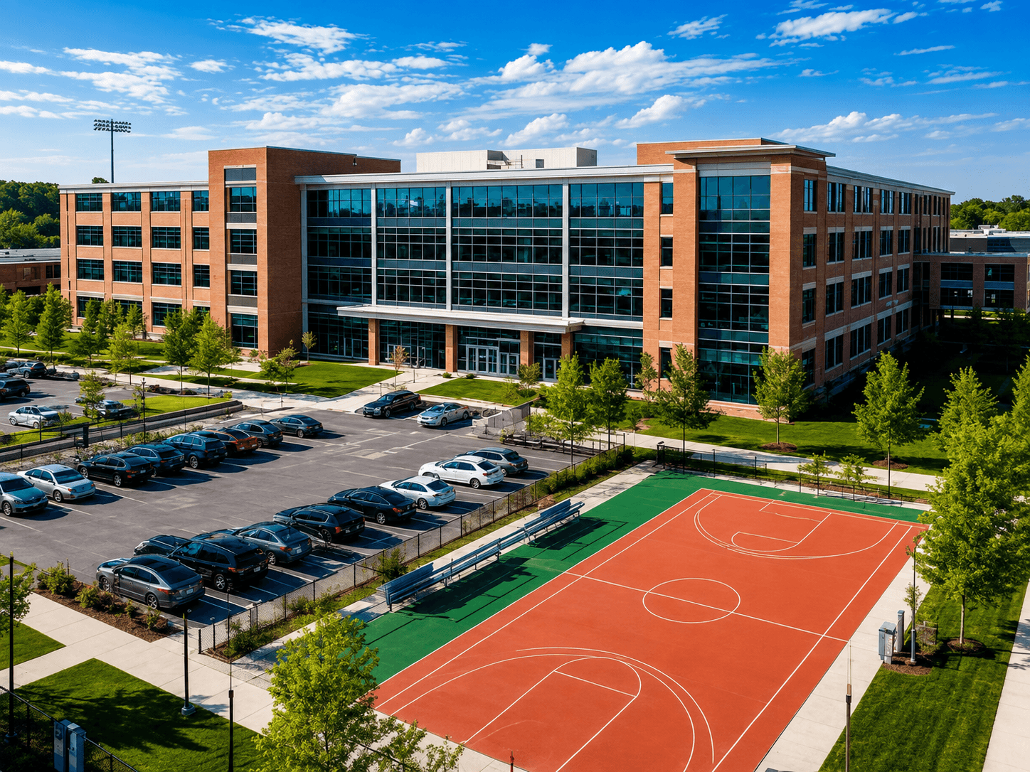 School and campus sports flooring