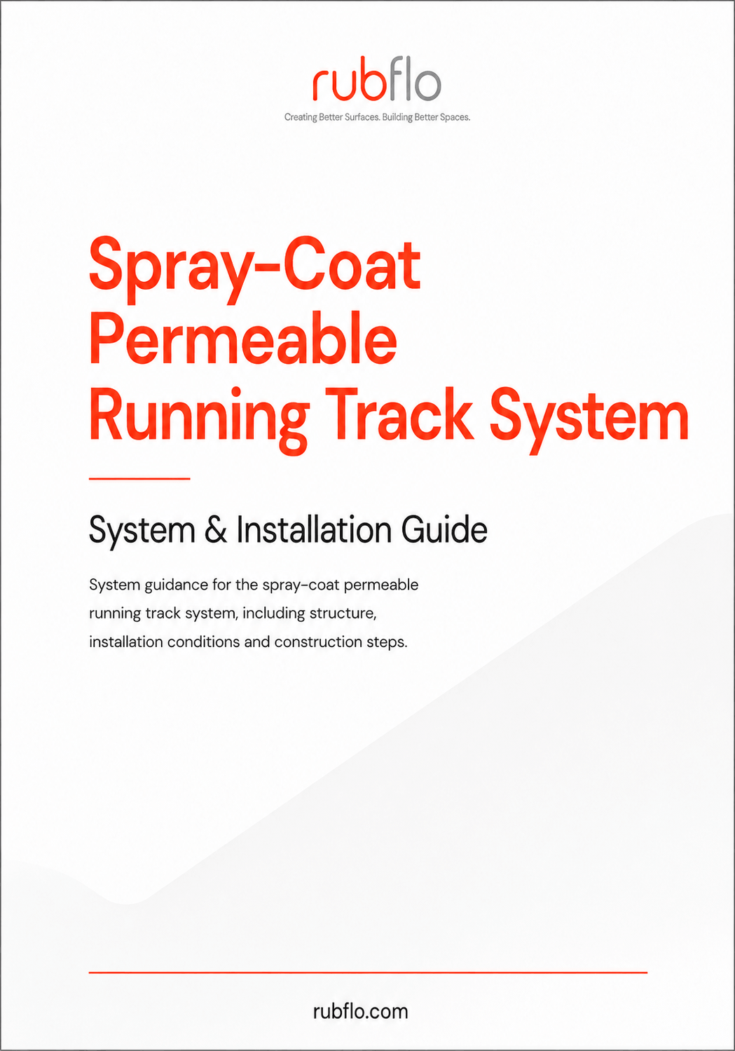 Spray-Coat Permeable Running Track System installation guide