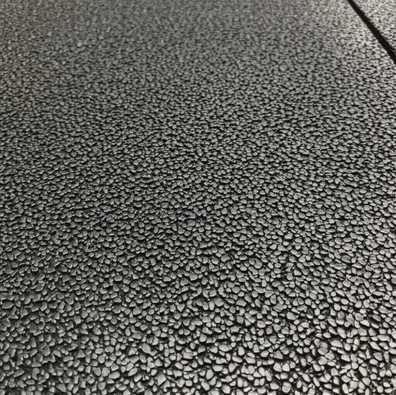 Rubflo textured surface rubber tile option