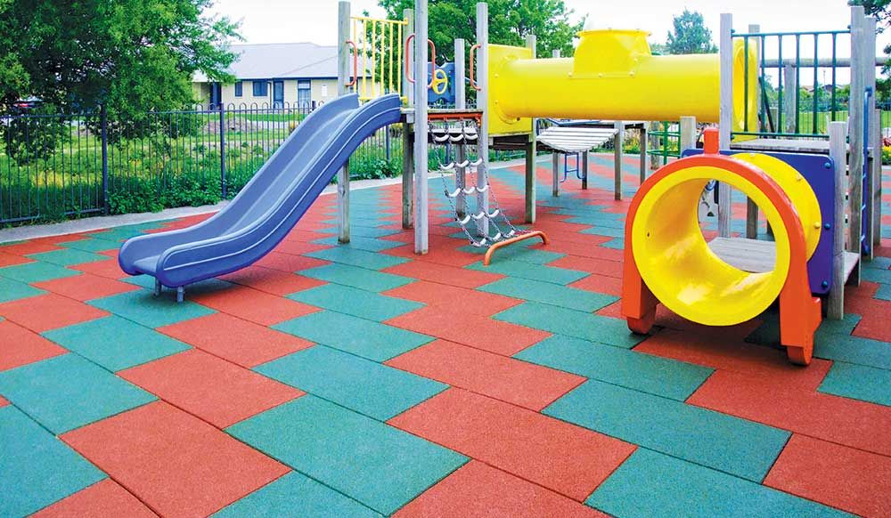 Hangzhou Children's Park playground with rubber mat surfacing